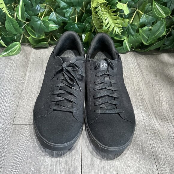 Kizik Irvine Blackout Canvas Shoes Slip On Lace Up Mens Size 11 Wide main image 9